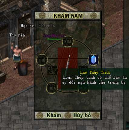 Khảm nạm bằng Lam Thủy Tinh