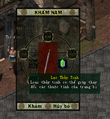 Khảm nạm bằng Lục Thủy Tinh