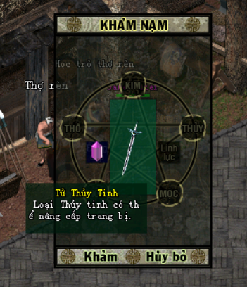 Khảm nạm bằng Tử Thủy Tinh